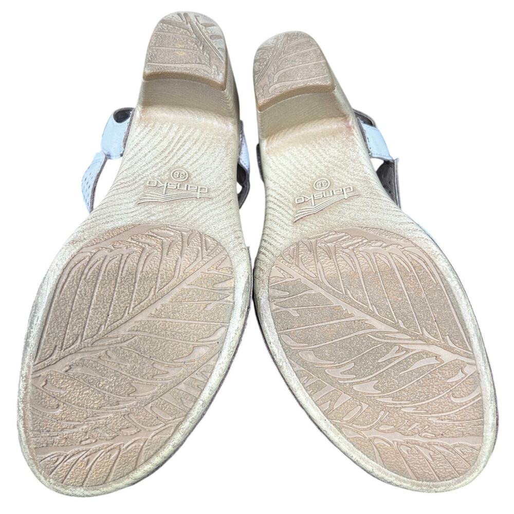 Dansko Women’s Teagan White Leather Laser Cut Sandal Size 38 US 7.5/8 - Picture 9 of 11